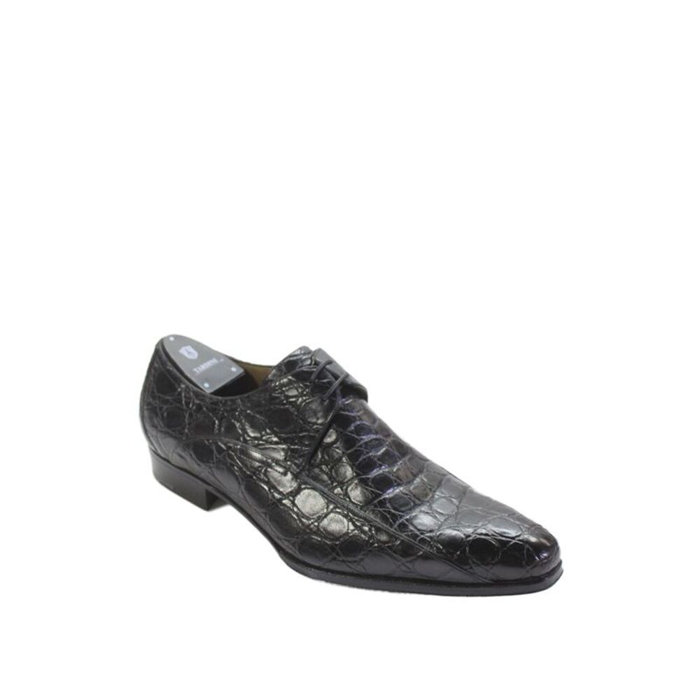Tardini Mens Full Genuine American Alligator Dress Shoes Black Size 8